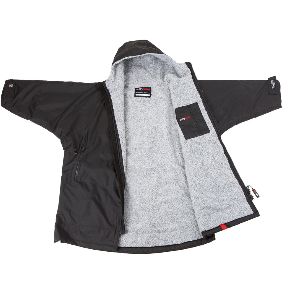 Dryrobe Advance Junior Long Sleeve Changing Robe V3KSLSDA - Black / Grey